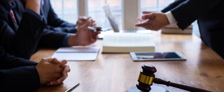 wooden judge gavel on table as symbol of justice for use in legal cases judicial system and civil rights and social justice concept with judge. concept of legislation to judge lawsuits with justice.